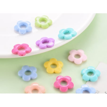 Acheter 20 perles fleurs opaques - Multicolore - 1,99 € en ligne sur La Petite Epicerie - Loisirs créatifs