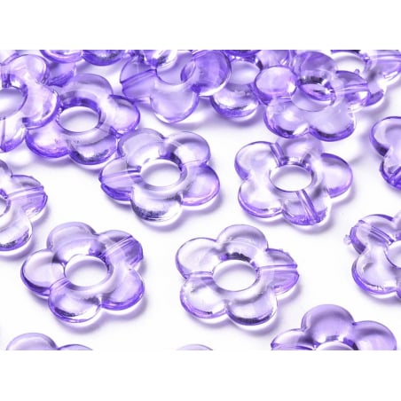 Acheter 20 perles fleurs transparentes - Violet - 1,99 € en ligne sur La Petite Epicerie - Loisirs créatifs