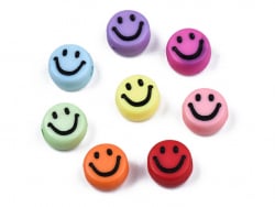 Acheter 20 perles smiley en acrylique opaque - Multicolore - 0,99 € en ligne sur La Petite Epicerie - Loisirs créatifs