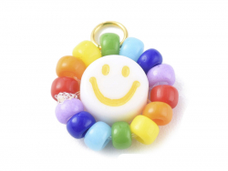 Acheter 10 breloques smiley en perles de rocailles multicolores - 0,99 € en ligne sur La Petite Epicerie - Loisirs créatifs