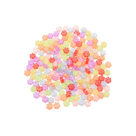 Acheter 20 perles fleurs et smiley en résine - Multicolore - 0,99 € en ligne sur La Petite Epicerie - Loisirs créatifs
