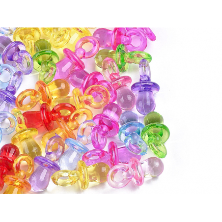 Acheter 20 pendentifs sucette en acrylique - Multicolore - 31 x 15 mm - 2,49 € en ligne sur La Petite Epicerie - Loisirs créa...