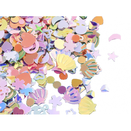 Acheter Paillettes irisés forme mixte - Multicolore - 2,59 € en ligne sur La Petite Epicerie - Loisirs créatifs