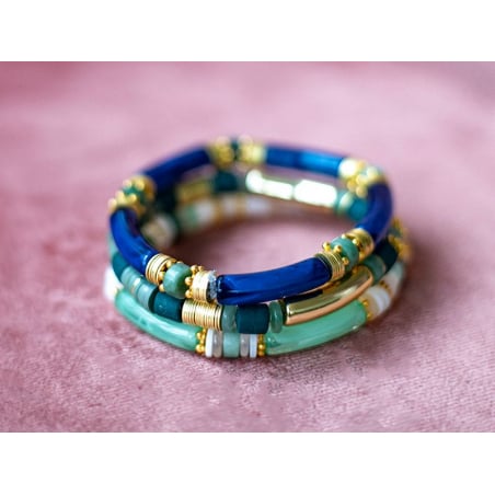 Acheter Lot de 5 perles tubes transparentes en résine 6 mm - Bleu - 1,99 € en ligne sur La Petite Epicerie - Loisirs créatifs