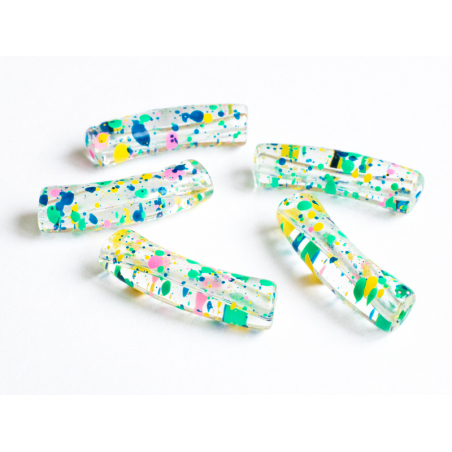 Acheter Lot de 5 perles tubes transparentes 6 mm - Tacheté Spring - 3,99 € en ligne sur La Petite Epicerie - Loisirs créatifs