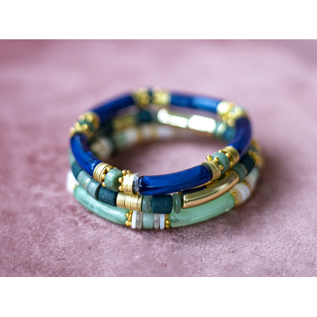 Acheter Lot de 5 perles tubes 6 mm - Bleu tacheté - 3,99 € en ligne sur La Petite Epicerie - Loisirs créatifs