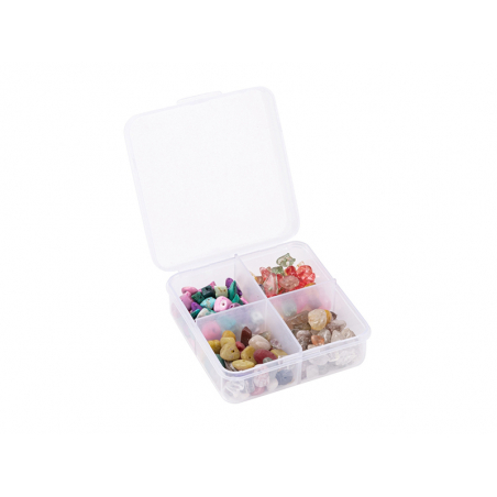 Acheter Boîte de 4 compartiments de perles naturelles et synthétiques - 11,19 € en ligne sur La Petite Epicerie - Loisirs cré...