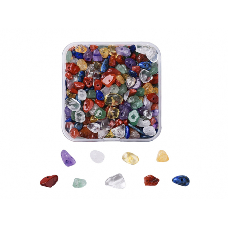 Acheter Boîte de perles de pierres précieuses mélangées - 16,99 € en ligne sur La Petite Epicerie - Loisirs créatifs