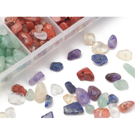 Acheter Boîte de 7 styles de perles précieuses naturelles - 12,19 € en ligne sur La Petite Epicerie - Loisirs créatifs