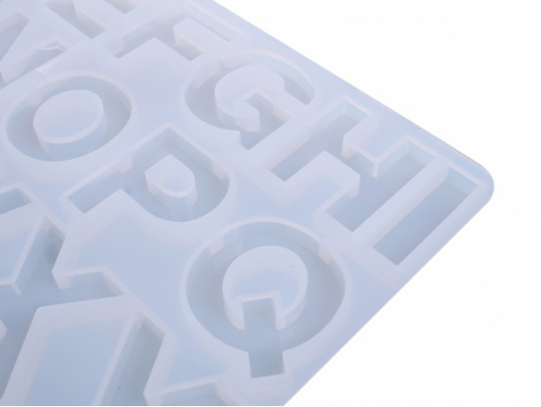 Moule silicone pour réaliser lettres & chiffres en résine 35x19 cm x1 -  Perles & Co