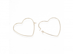 Acheter Boucles d'oreilles créoles en forme de coeur - Doré à l'or fin 18k - 1,99 € en ligne sur La Petite Epicerie - Loisirs...