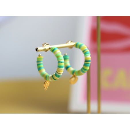 Acheter Boucles d'oreilles demi-créoles pour perles heishi - Acier inoxydable - 32 x 31 mm - 1,29 € en ligne sur La Petite Ep...
