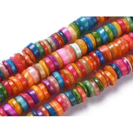 Acheter Lot de 20 perles heishi naturelles 6 mm en coquillage - Multicolore - 1,39 € en ligne sur La Petite Epicerie - Loisir...
