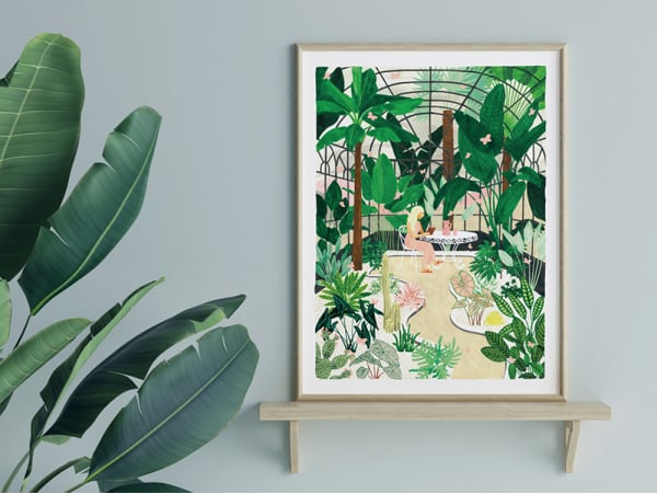 Acheter Affiche aquarelle - Butterfly Greenhouse - 50 x 70 cm - ATWS ok - 44,99 € en ligne sur La Petite Epicerie - Loisirs c...