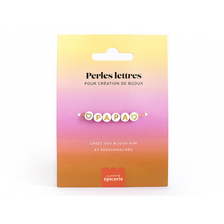 Acheter Perles lettres "Papa" pour bracelet à personnaliser - 1,49 € en ligne sur La Petite Epicerie - Loisirs créatifs