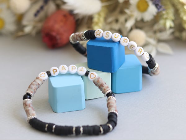 Kit bijoux enfant Djeco - Perles alphabet - 10 pcs - Kit activité