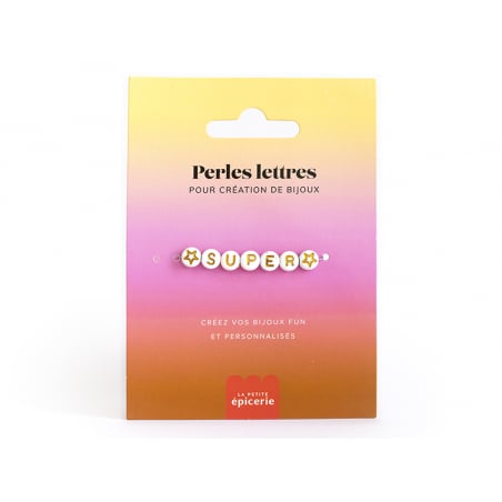Acheter Perles lettres "Super" pour bracelet à personnaliser - 1,49 € en ligne sur La Petite Epicerie - Loisirs créatifs