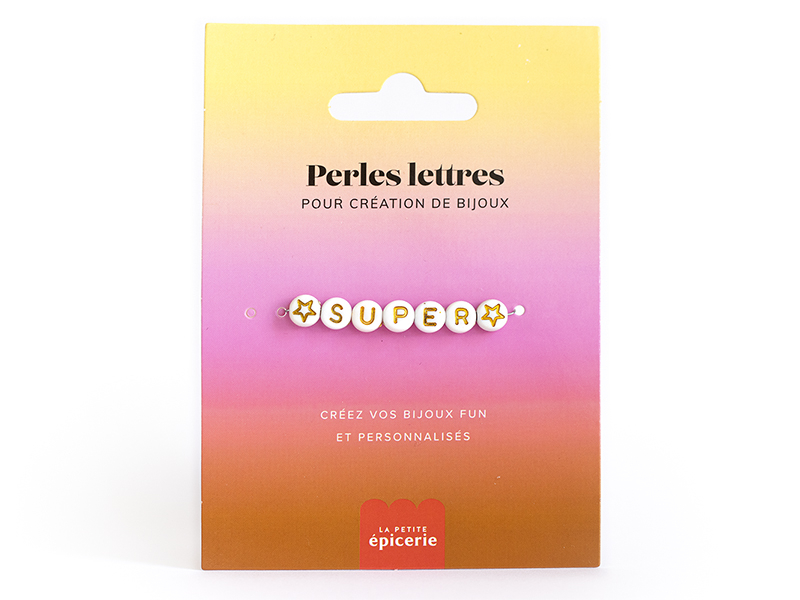 Acheter Perles lettres "Super" pour bracelet à personnaliser - 1,99 € en ligne sur La Petite Epicerie - Loisirs créatifs