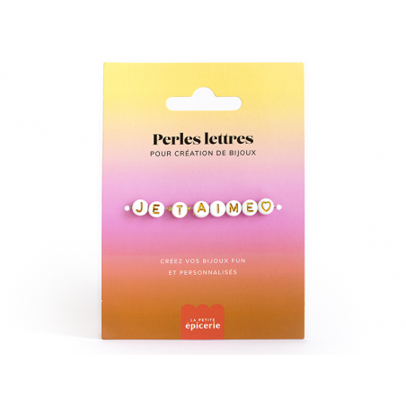 Acheter Perles lettres "Je t'aime" pour bracelet à personnaliser - 1,49 € en ligne sur La Petite Epicerie - Loisirs créatifs
