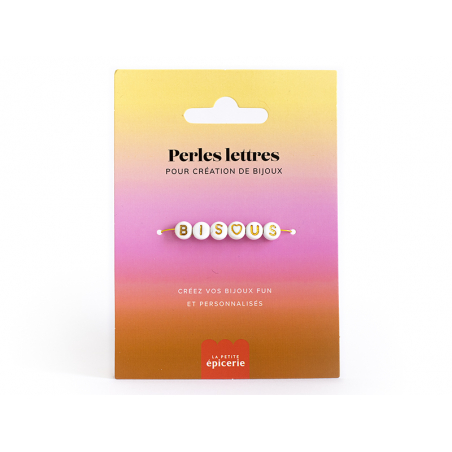 Acheter Perles lettres "Bisous" pour bracelet à personnaliser - 1,99 € en ligne sur La Petite Epicerie - Loisirs créatifs