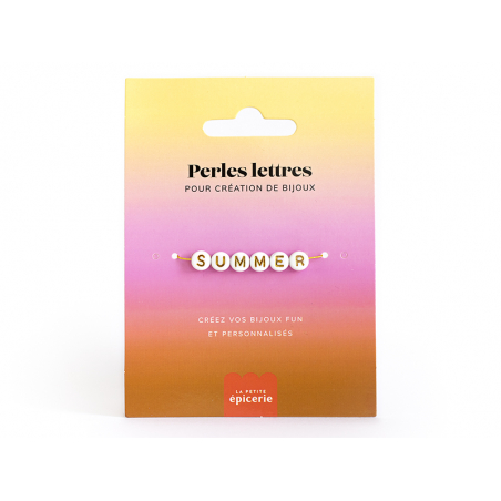 Acheter Perles lettres "Summer" pour bracelet à personnaliser - 1,99 € en ligne sur La Petite Epicerie - Loisirs créatifs