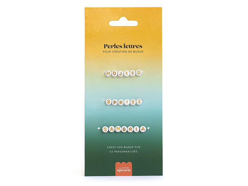 Acheter Perles lettres 3 mots pour bracelet à personnaliser - Sangria, Mojito et Spritz - 2,99 € en ligne sur La Petite Epice...