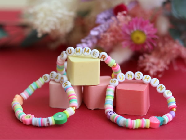 kit attache tetine bois rosee - Perles pour bijoux