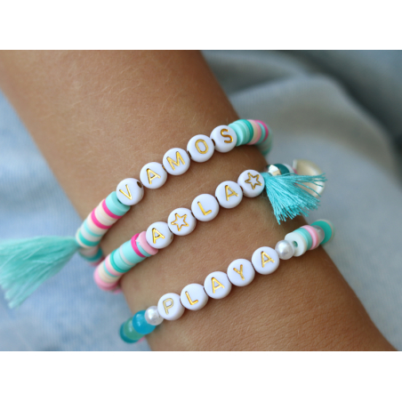 Acheter Perles lettres 3 mots pour bracelet à personnaliser - Vamos, A la et Playa - 3,49 € en ligne sur La Petite Epicerie -...