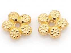 Acheter 20 perles fleurs intercalaires plates et dorées - 7 mm - 1,19 € en ligne sur La Petite Epicerie - Loisirs créatifs