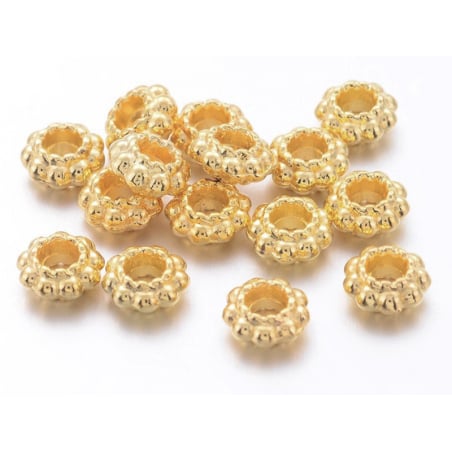Acheter 20 perles intercalaires dorées - effet oriental - 6 x 3 mm - 0,89 € en ligne sur La Petite Epicerie - Loisirs créatifs