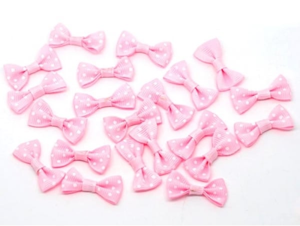 Acheter Noeud rose pâle à pois - 3 cm - 0,39 € en ligne sur La Petite Epicerie - Loisirs créatifs