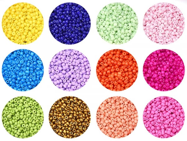 Acheter Boite de 12 couleurs pop de perles de rocailles rondes 12/0 - 2 mm - 15000 pcs - 11,99 € en ligne sur La Petite Epice...