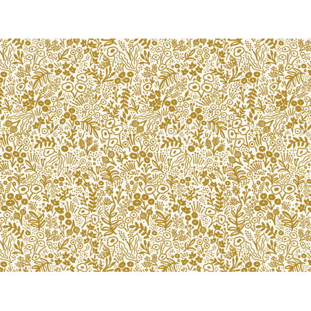 Acheter Tissu coton Rifle Paper - Tapestry Lace - Gold Metallic Fabric - 2,19 € en ligne sur La Petite Epicerie - Loisirs cré...