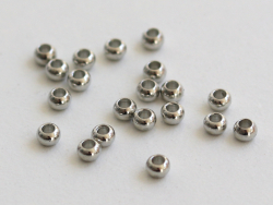 Acheter 20 perles rondelles intercalaires rondes plaqué platine - 3 x 2 mm - 3,99 € en ligne sur La Petite Epicerie - Loisirs...