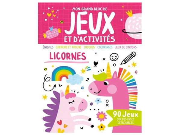 Acheter Mon grand bloc de jeux et d'activités - Licornes - 7,95 € en ligne sur La Petite Epicerie - Loisirs créatifs