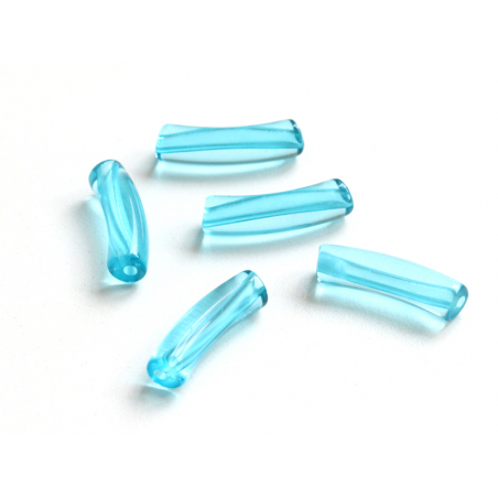 Acheter Lot de 5 perles tubes transparentes en résine 6 mm - Bleu clair - 1,99 € en ligne sur La Petite Epicerie - Loisirs cr...