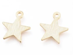 Acheter Breloque étoile - Doré à l'or fin 18k sans nickel - 1,2 mm - 0,49 € en ligne sur La Petite Epicerie - Loisirs créatifs