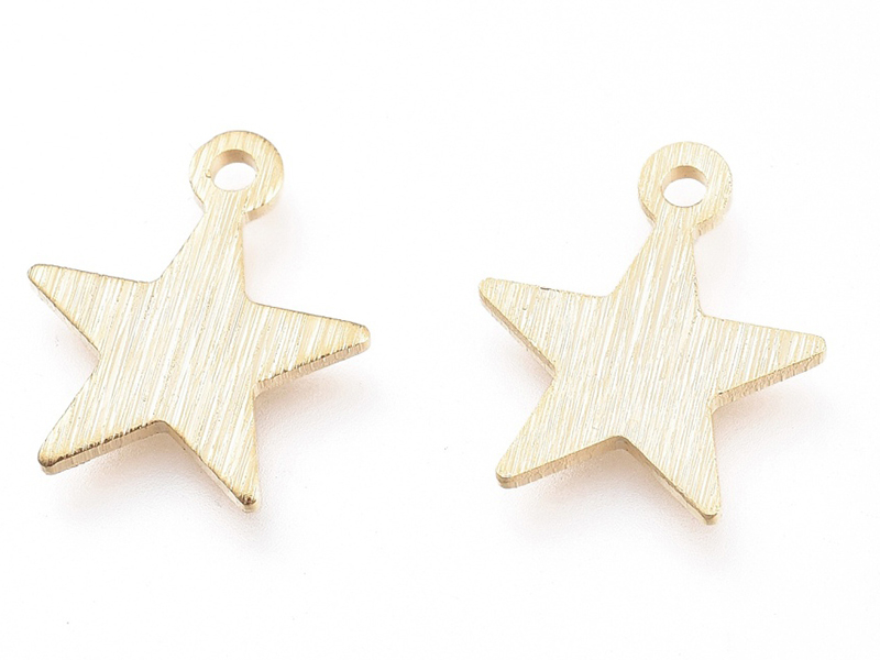 Acheter Breloque étoile - Doré à l'or fin 18k sans nickel - 1,2 mm - 0,49 € en ligne sur La Petite Epicerie - Loisirs créatifs