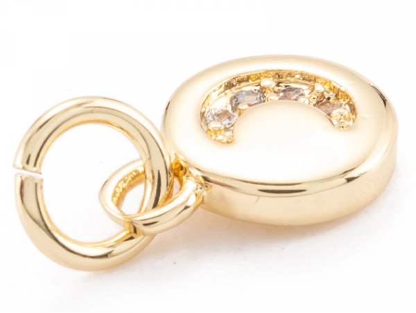 Acheter Pendentif lune perles de zircone - Doré à l'or fin 18k sans nickel - 9 mm - 1,99 € en ligne sur La Petite Epicerie - ...