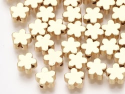 Acheter Perle fleur en laiton - Doré à l'or fin 18k - 6 mm - 0,99 € en ligne sur La Petite Epicerie - Loisirs créatifs
