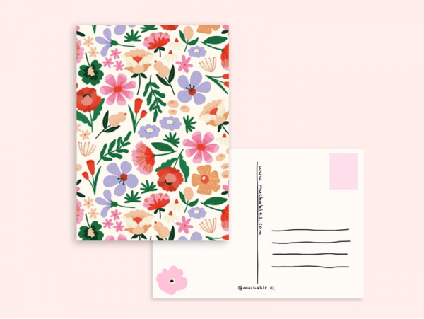 Acheter Carte postale motif floral - Saint Valentin - 1,99 € en ligne sur La Petite Epicerie - Loisirs créatifs