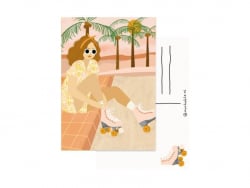 Acheter Carte postale femme avec patins à roulette - 1,99 € en ligne sur La Petite Epicerie - Loisirs créatifs