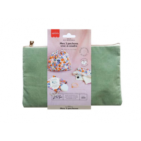 Acheter Kit MKMI - Mes 3 pochons vrac à coudre tissu mandarine - 22,99 € en ligne sur La Petite Epicerie - Loisirs créatifs