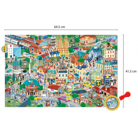 Acheter Puzzle d'observation - la ville - 104 pcs - 17,99 € en ligne sur La Petite Epicerie - Loisirs créatifs