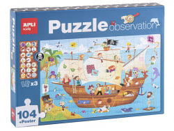 Acheter Puzzle d'observation - bateau pirate - 104 pcs - 17,99 € en ligne sur La Petite Epicerie - Loisirs créatifs