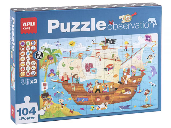 Acheter Puzzle d'observation - bateau pirate - 104 pcs - 17,99 € en ligne sur La Petite Epicerie - Loisirs créatifs