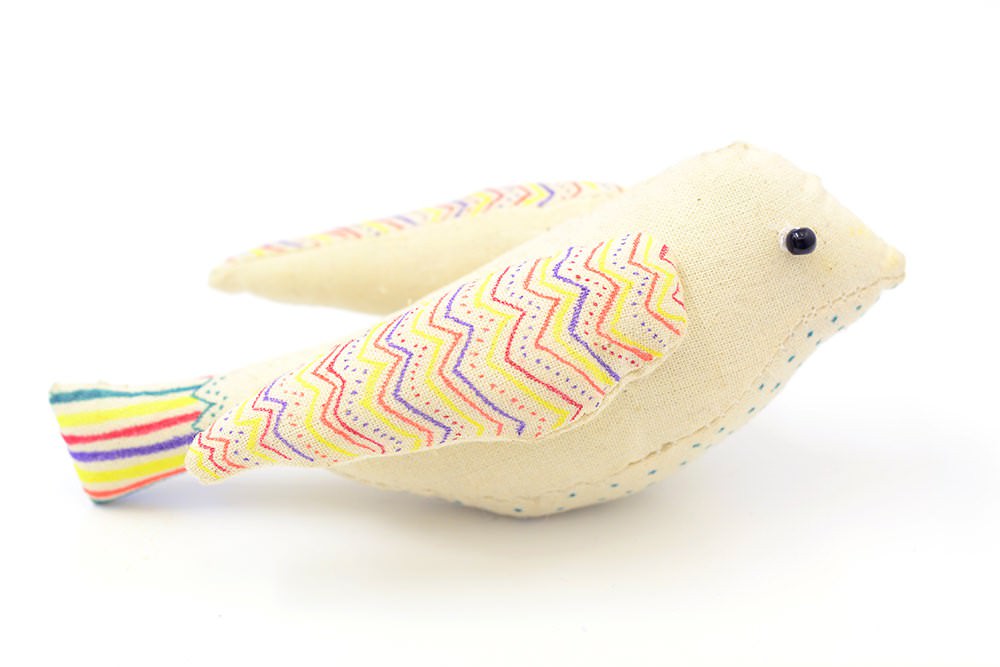 L'oiseau en tissu