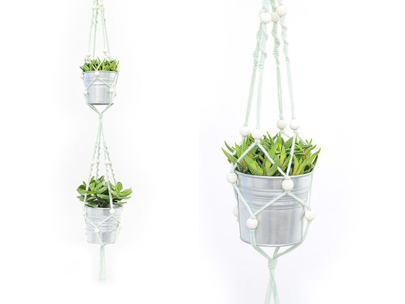 Suspension en macramé
