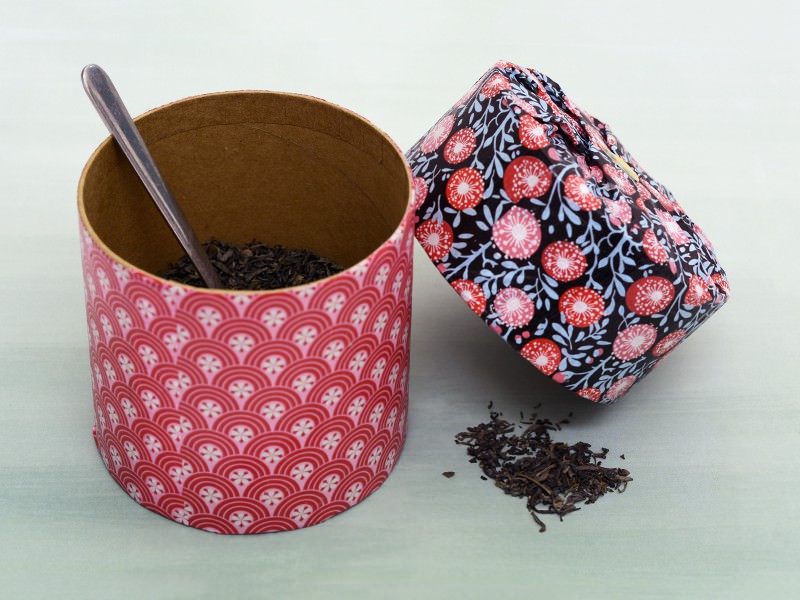 La boîte à thé décorée