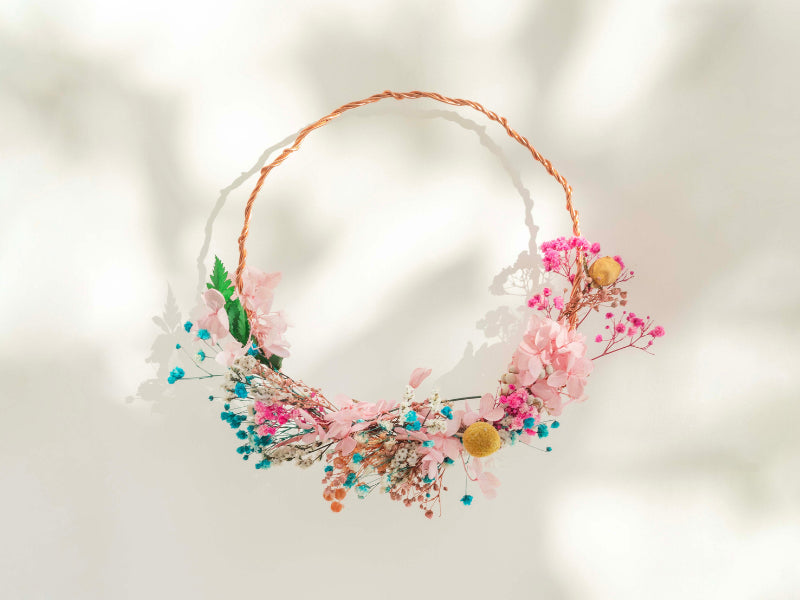 Ma couronne de fleurs séchées